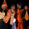 Birgit, Rene Froger, Xander en Tamara, met Froger in De Kuip Rotterdam