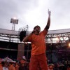 Xander, met Froger in De Kuip Rotterdam