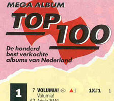 Volumia! op 1 in de Top 100 mega album